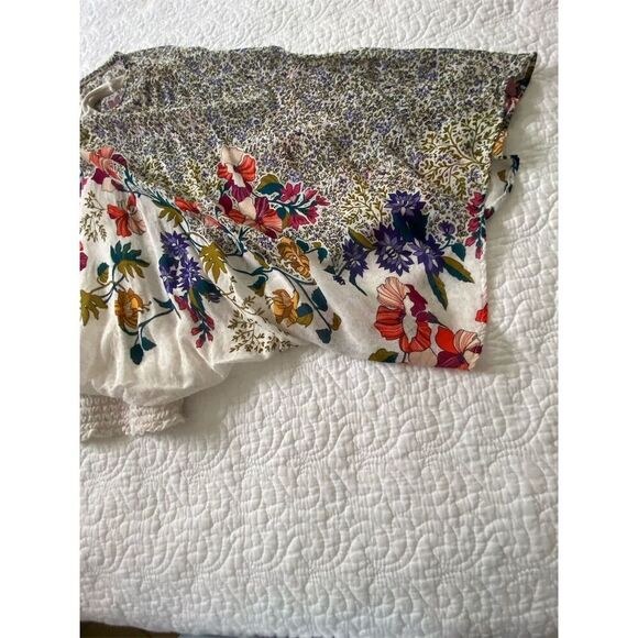 Anthropologie Floral Print Blouse Boho, Gypsy, Maximalist, Festival, Artsy - Picture 7 of 11